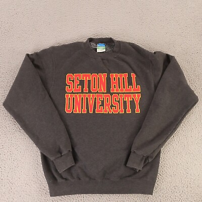 #ad Seton Hill Griffins Sweatshirt Mens S Gray Cotton Short Sleeve Logo Champion $17.17