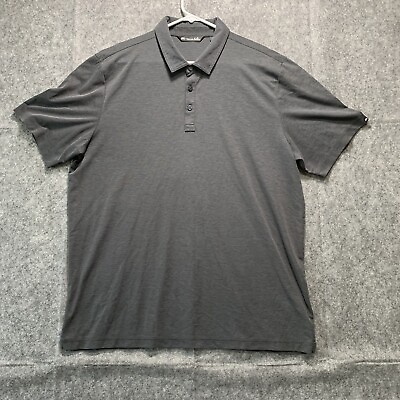 #ad Travis Mathew Polo Shirt Short Sleeve Gray Pima Cotton Size XXL Mens 193 $18.00