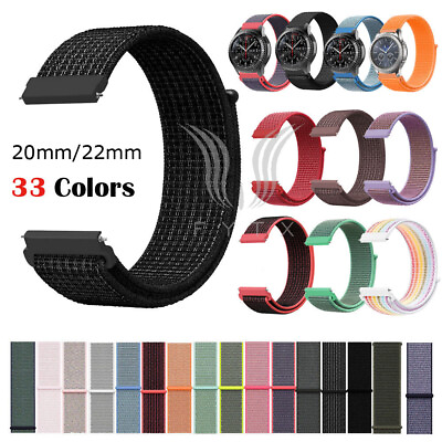 #ad 20mm 22mm Universal Woven Nylon Sport Loop Watch Band Strap Quick Release Pins $3.69