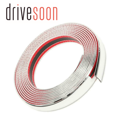 #ad NEW 1inch 16Ft Universal Car Chrome Moulding Trim Strip Door Guard Protector $12.99
