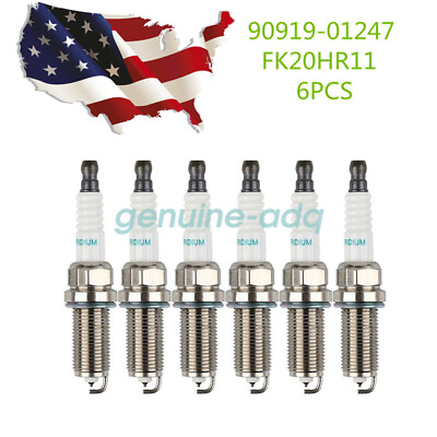 #ad 6PCS Genuine Spark Plugs For Toyota Lexus Denso 90919 01247 FK20HR11 3426 $28.99