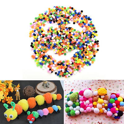 #ad 2000Pcs Mixed Color DIY Mini Soft Fluffy Ball Pom Poms Pompoms Kids Craft Toy ao $11.05