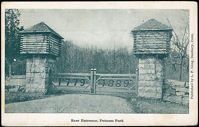 #ad Redding Connecticut Putnam Memorial State Park Rear Entrance Postcard pc513 $5.50