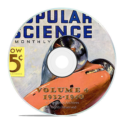 #ad Vintage Popular Science Magazine Volume 4 DVD 1932 1940 101 issues V04 $9.95