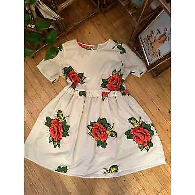 #ad Women’s ASOS Cottagecore Dress US Sz 12 Rose Babydoll Dress $24.29