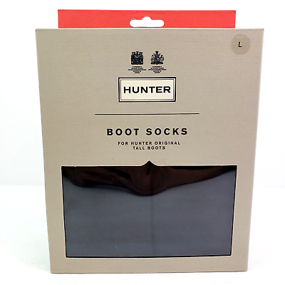 #ad Hunter Original Womens Size L 8 10 Mens 7 9 Black Fleece Tall Boot Socks $23.31