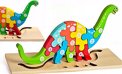 #ad Wooden Puzzle For Kids Blocks 3D Educational Montessori $39.32