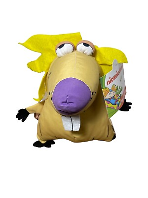 Norbert Angry Beaver Plush Nick 90s Series One 15quot; Yellow Nickelodeon 2018 $18.91