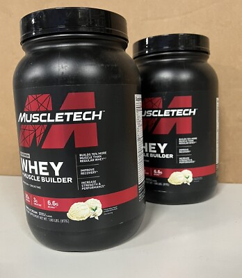 #ad 2 Pack Muscletech Platinum Whey Vanilla Cream Muscle Builder Protein Powder $43.99