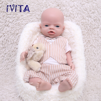 #ad 19inch Lifelike Reborn Baby Full Body Silicone Doll Baby Boy Kids Xmas Gift $131.60