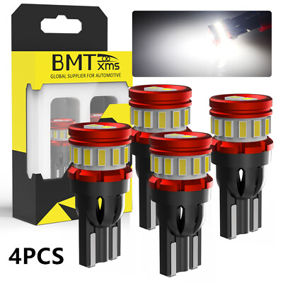 #ad 4x T10 194 168 2825 LED Interior Dome Map Door License Plate Light Bulbs White $13.88