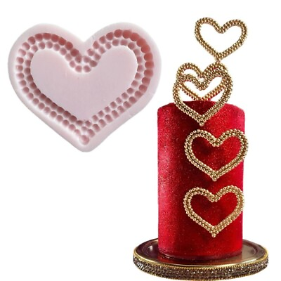 #ad Diamonds Heart silicone mold fondant cake decorating APPROVED FOR FOOD $14.99