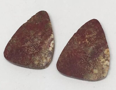 #ad Natural Set of 2 Specimens Copper In Cuprite Polished For Jewelry Making 27g $25.49