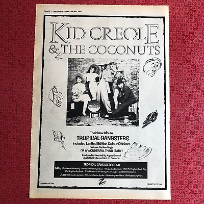 #ad Kid Creole original 1982 NME press Cutting Advert great for framing poster GBP 6.99