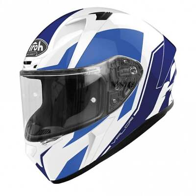 #ad Airoh Valor Wings Full Face Motorcycle Helmet Blue White GBP 134.99