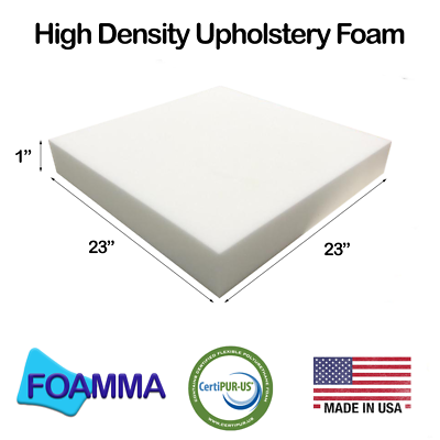 #ad Foamma 23quot; x 23quot; Upholstery Foam Cushion Seat Replacement Square Cushion $39.99
