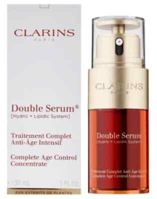 #ad Clarins Double Serum Complete Age Control Concentrate 1 oz NEW IN BOX $39.99