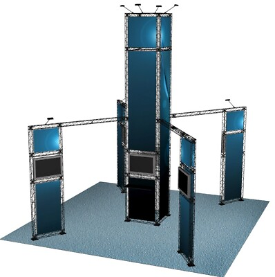 #ad 20X20 TRADE SHOW BOOTH DISPLAY TOWER TRUSS EXHIBIT STAND PORTABLE CROSSWIRE X10 $17359.41