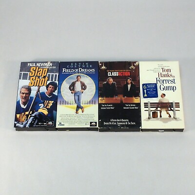 #ad Vintage VHS Tape Lot Of 4 Class Action. Field Of Dreams. Slap Shot. Forrest Gump C $14.24