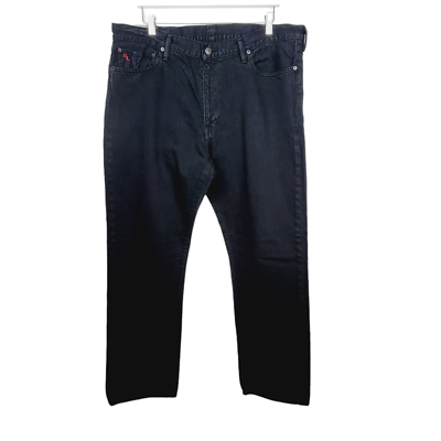 #ad POLO by Ralph Lauren W38 L34 Men#x27;s Black 100% Cotton Straight Leg Jeans $44.49