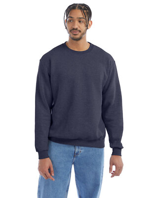 #ad Champion S600 Unisex Long Sleeve Cotton Poly Powerblend Crewneck Sweatshirt $26.73
