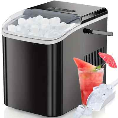 #ad Efficient 26 Pounds Daily Capacity Ice Maker Self Cleaning Design $55.61