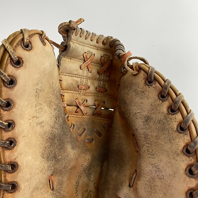 Vintage Spalding Baseball First Baseman Glove Claw Trapper 42 4911 RHT Korea $18.75
