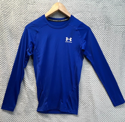 #ad Under Armour Small Compression Shirt Long Sleeved Mens Blue NEW Armour Comp $21.74