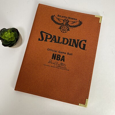 Spalding Official Game Ball NBA Portfolio Folder Leather David Stern Basketball $22.00