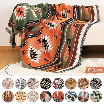 #ad Double Side Use Sofa Towel Cover Knitted Throw Blanket Couch Sofa Slipcover $94.17