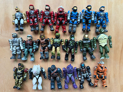 #ad Lot of 20pcs Mega Bloks Construx Halo UNSC Spartan Mini Figures All different $27.90