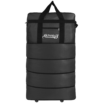 #ad Large 40quot; Expandable Wheeled Duffle Bag Foldable Rolling Luggage Travel Suitcase $24.75