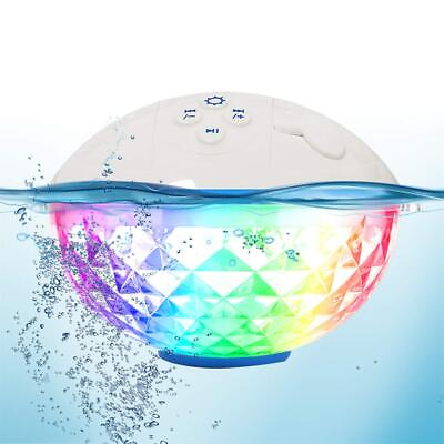 #ad Floating Pool Speakers with Colorful Lights Bluetooth Wireless Pool Speaker ... $42.19