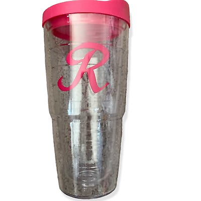 #ad Tervis Tumbler with Monogram “R” Hot Pink 16 oz $8.99