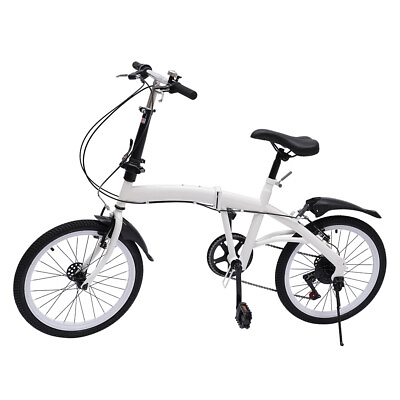 #ad 20 inch Folding Bicycle For Adults 6 Speed Lightweight Alloy Folding City Bike $175.75
