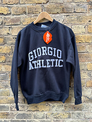#ad GIORGIO Mens Sweatshirt Medium VINTAGE Pullover ATHLETIC Sweater Cotton 90s GBP 24.00