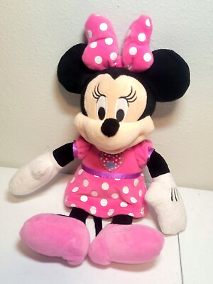 #ad Disney Clubhouse Minnie Mouse 16quot; Plush Pink Singing Talking Bow tique Doll $10.00