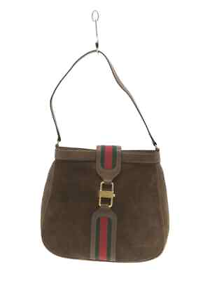 #ad GUCCI Shoulder Bag Suede Camel Sherry Line OLD Old Vintage Bag Back $239.81