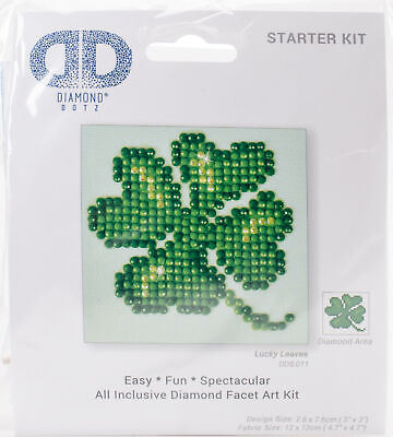 #ad Diamond Dotz Diamond Embroidery Facet Art Kit 4.75quot;X4.75quot; Lucky Leaves DDS011 $9.99