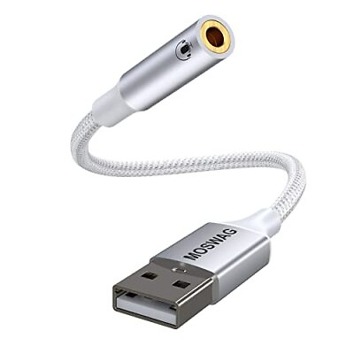 #ad Adaptador de conector de audio USB a 35 mm para auriculares PC y portátil $10.65
