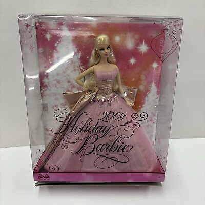 #ad 2009 Holiday BARBIE Doll 50th Anniversary Pink Gown Blonde Sparkle $47.50