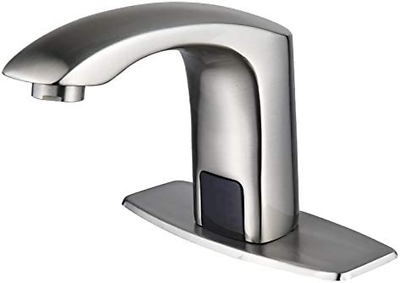 #ad Automatic Commercial Sensor Touchless Bathroom Faucet with Hole Cover Deck Plate $113.99