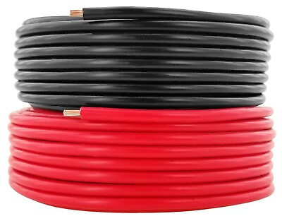 #ad 12 Gauge Power Ground Battery Wire CCA 100ft Spool Red amp; Black Bundle Cable set $23.99