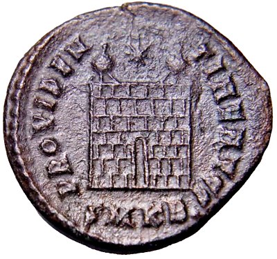 #ad Constantine I #x27;the Great#x27; BI Folis SMKB AD 326 Campgate Roman Coin w COA $51.46