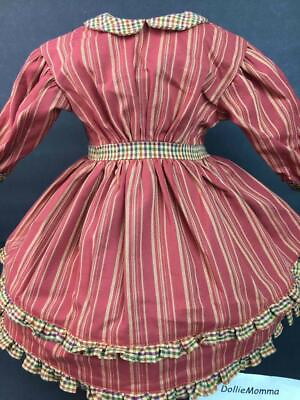 #ad American Girl Addy Striped School Dress Pleasant Company Tag Historical Retired $52.90