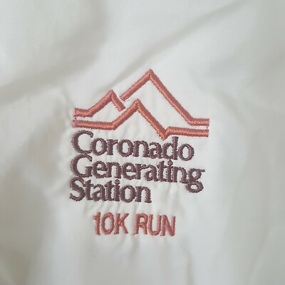 #ad Coronado Generating Station 10K Run Size XL White Jacket Wind Breaker Arizona $59.00
